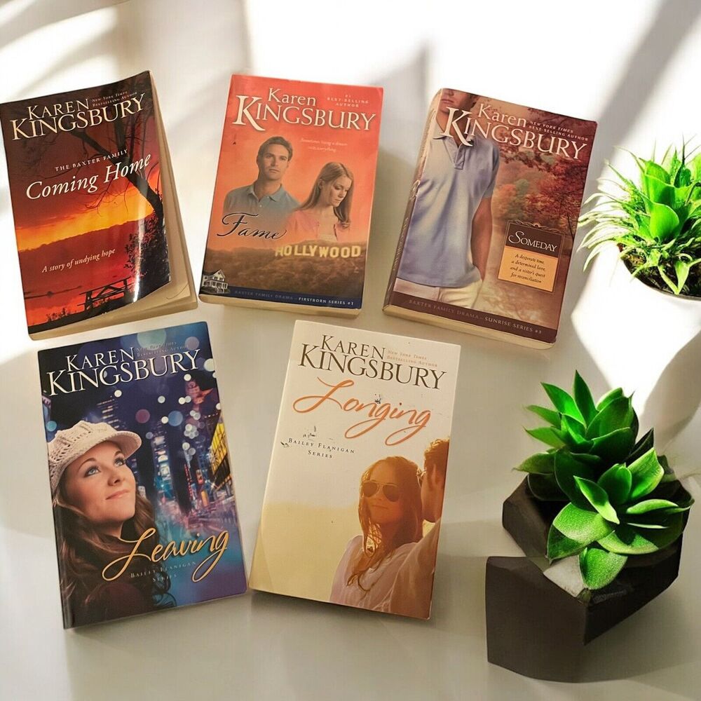 Karen Kingsbury Paperback Books Lot Of 5 Christian Fiction Novels